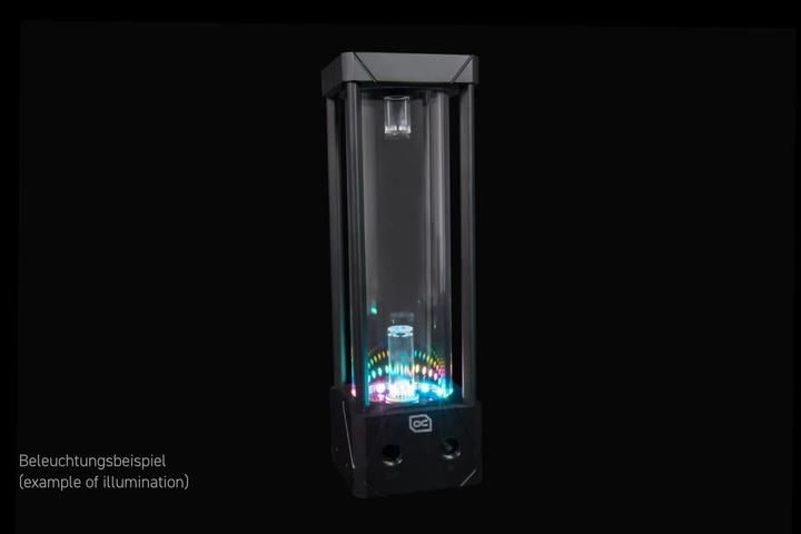 Produktbild Alphacool Eisbecher Aurora D5 Acetal/Glas - 250mm inkl. VPP Apex D5