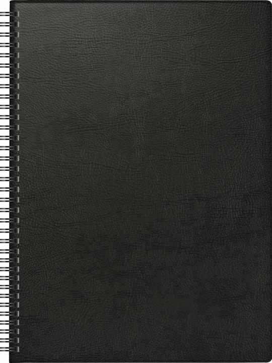 BRUNNEN 1078101906 | Buchkalender Mod. 781 2026 | A4, Kunststoff, schwarz (A4, 1 week / 2 pages)