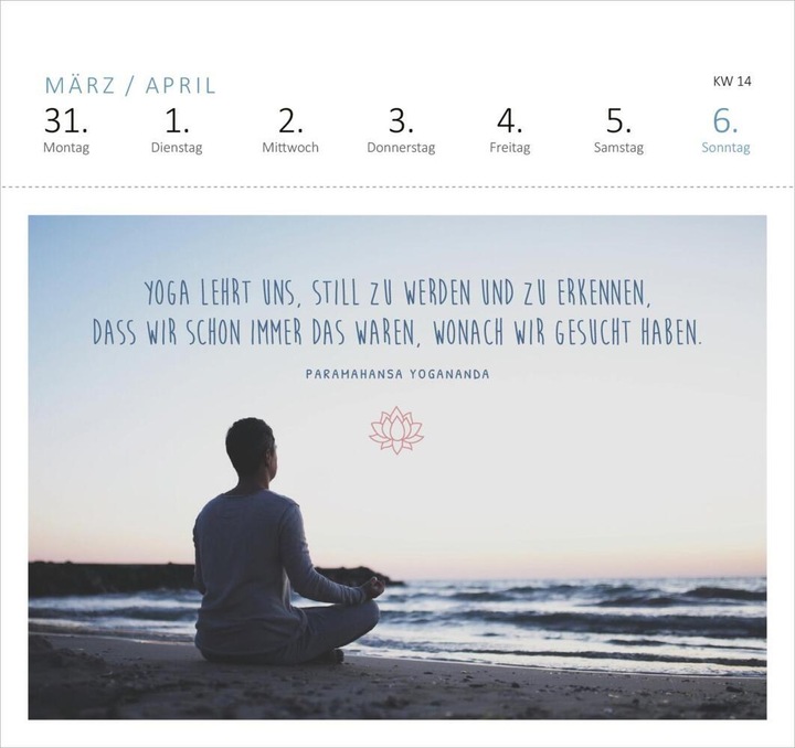Produktbild Postk.Kalender Yoga Atmen (17 x 17 cm, Harter Einband, Deutsch)