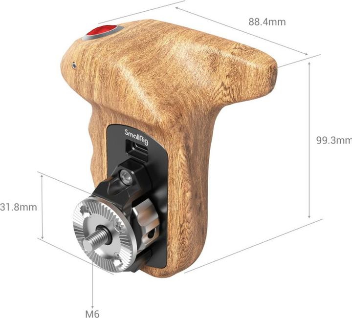 Produktbild SmallRig Handgriffe mit rosette und Start/Stopp-Taste - 3324 (Griff)
