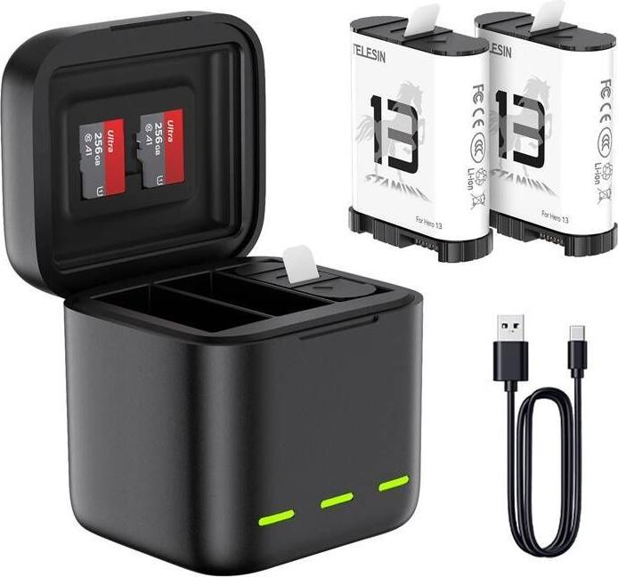 Immagine prodotto Telesin Three-channel battery charger for GoPro Hero 13 Black (S0-BCG-10-TGP) (Hero 13 Nero)