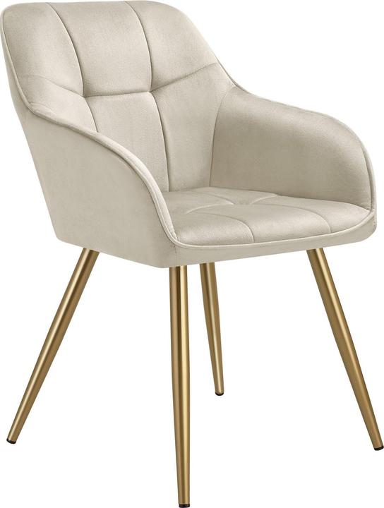 Actual product image tectake chair Marilyn, velvet look, quilted