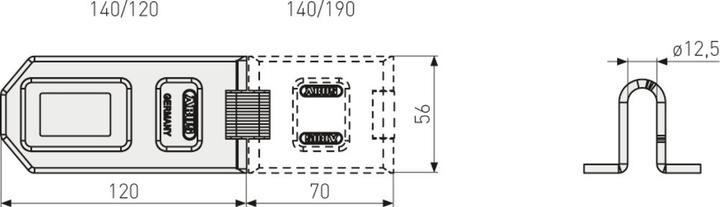 Actual product image Abus 140/190 (Easily assaulted, 6 pcs.)