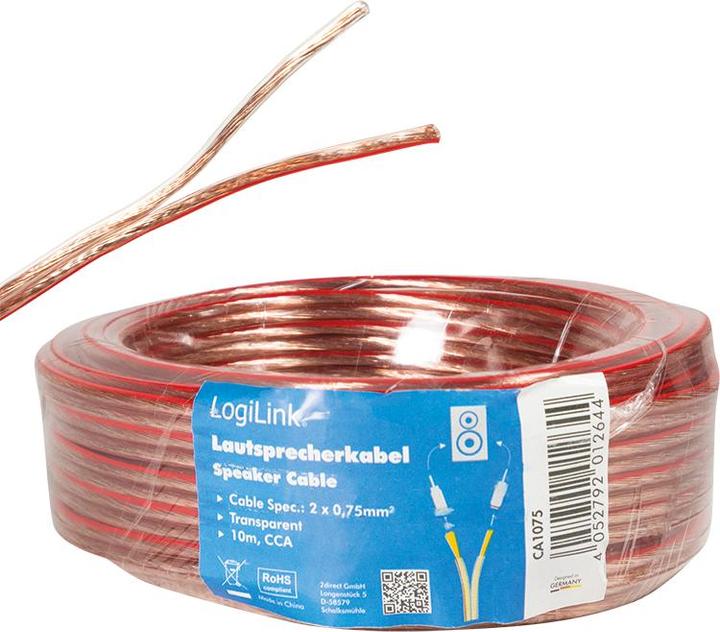 Actual product image LogiLink CA Speaker cable (10 m, 0.75 mm²)