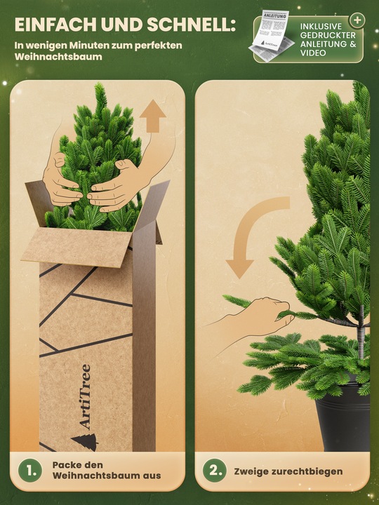 Image du produit Artitree Sapin de Noël 60 cm en pot (60 cm)