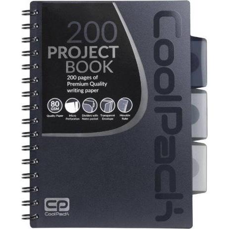 Coolpack, Quaderni + Bloc notes, Quaderno a spirale A5 Grigio (A5)