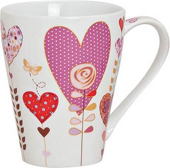 Beanarella Mug, heart decoration, made of porcelain, design 2 (300 ml, 1 x)