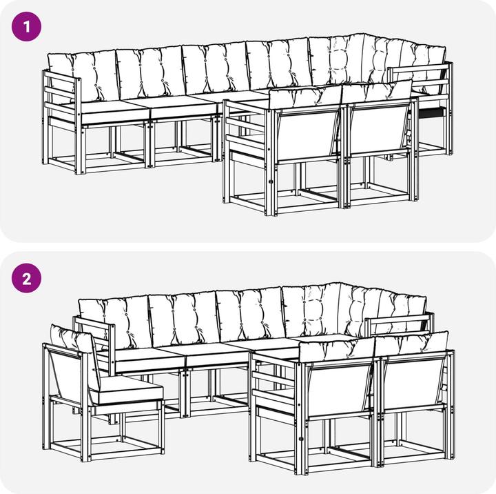 Produktbild vidaXL Outdoor-Sofa