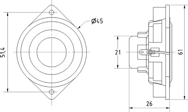 Produktbild Visaton Kleinlautsprecher BF 45, 4 Ohm