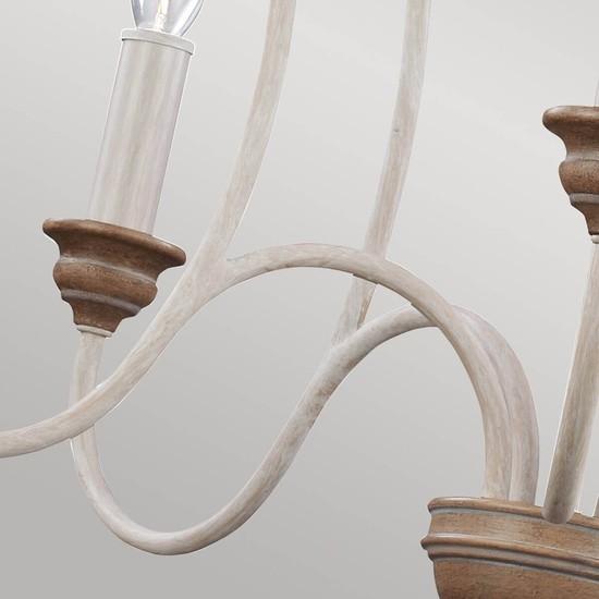 Produktbild Elstead Lighting Hartsville Kronleuchter E14 5-fach Chalk Washed, Beachwood (56.80 cm)