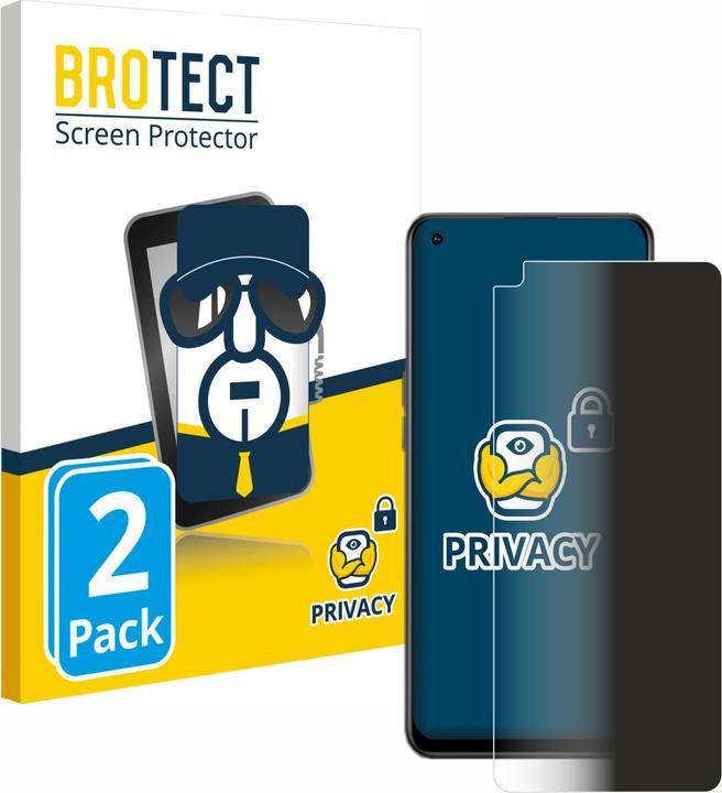 Actual product image BROTECT Anti-spy privacy film Blue light protection film (2 Piece, Oppo Reno 8 Lite 5G)