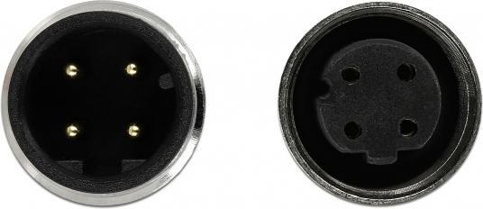 Produktbild Delock Netzwerkkabel M12 4 Pin D-kodiert Stecker zu Buchse TPU 5 m (SF/UTP, CAT6, 5 m)