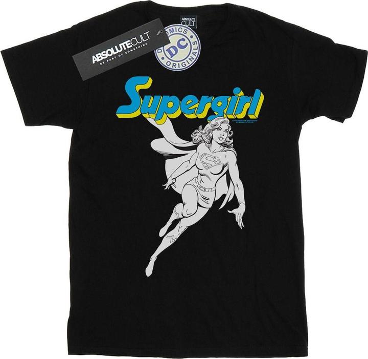 Actual product image Mens Supergirl Mono Action Pose T-Shirt (4XL)
