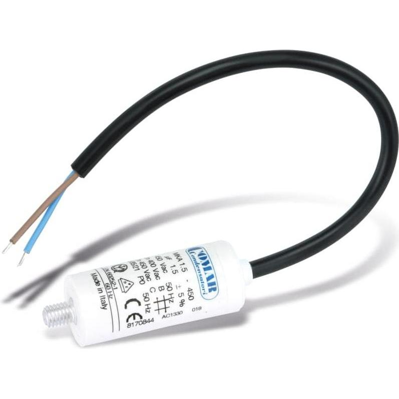 Comar Condensatori Motorbetriebskondensator COMAR MKA450, 1µF/450V, 250mm, 25x57mm, Kondensator