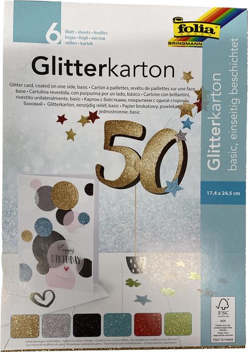 Produktbild Folia Glitterkarton (300 g/m², 1 x)