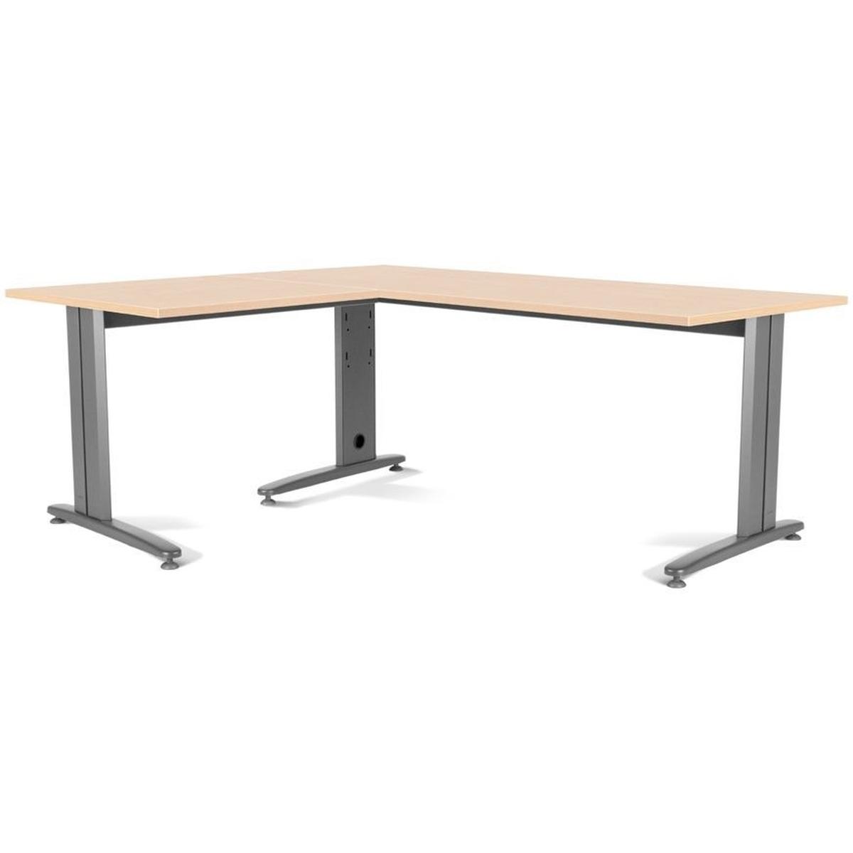 Rocada, Schreibtisch, Anstelltisch Metal BxTxH 100x60x73cm Gestell grau Platte Melamin buche (100 x 60 x 73 cm)