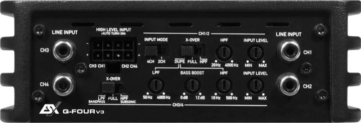 Image du produit ESX QUANTUM Q-FOUR 4-Kanal Class D Verstärker, 4 x 100 WRMS @ 4 Ohm (Amplificateur 4 canaux)