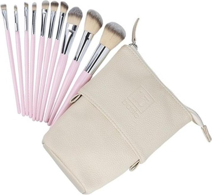 Actual product image Ilu Basic Set 10 Makeup Brushes with Pink Bag (Set)