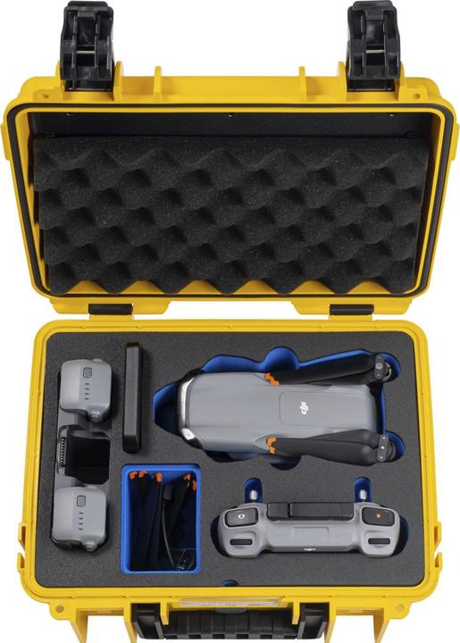 Actual product image B&W International B&W DJI Air 3 Case Type 3000 yellow (Drone case, DJI Air 3)