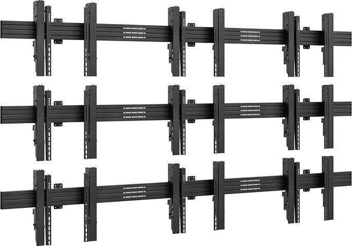 Hagor CPS Videowall W3x3L Pop-out Wandhalterung für 3x3 Split 117-127cm 46-50Zoll VESA max 1000x400