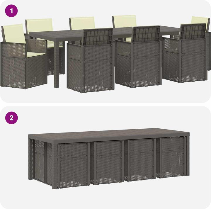 Produktbild vidaXL Modernes Esszimmer-Set (250 x 100 x 73 cm)