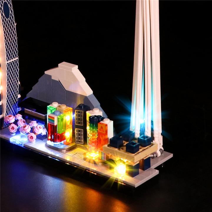 Actual product image BrickBling LED light set for LEGO Skyline Series Tokyo (21051)