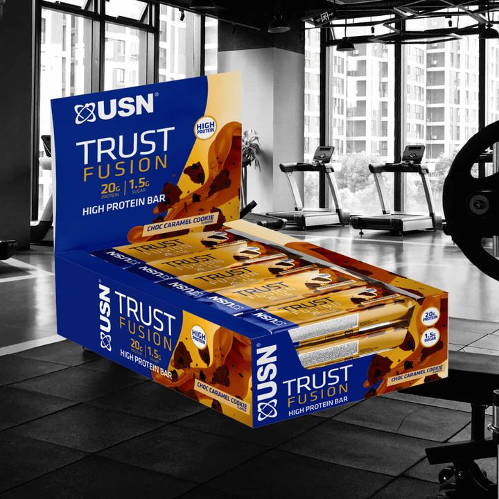 Produktbild USN Trust Fusion Bar (Chocolate Caramel Cookie, Salted Caramel, 15 Stk., 930 g)