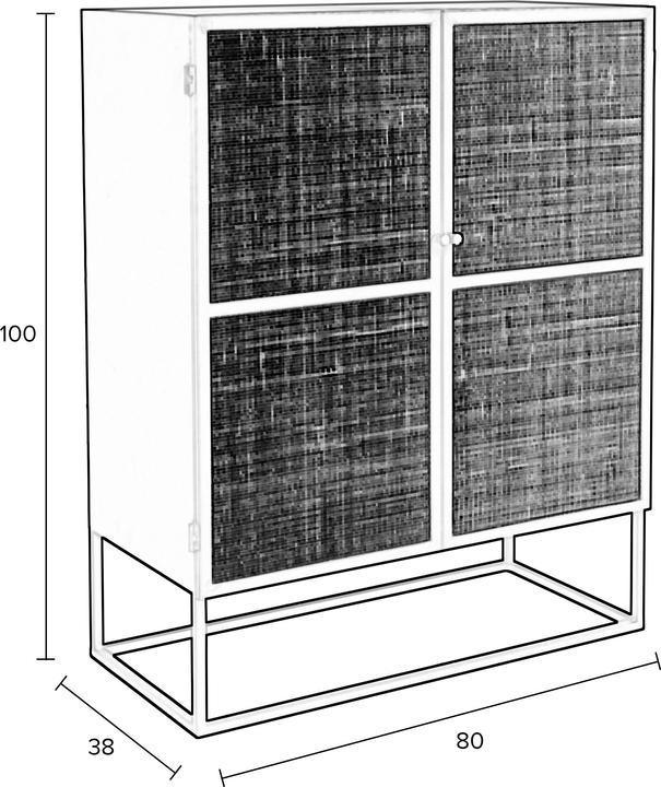 Immagine prodotto White Label Living Guuji (80 x 38 x 100 cm)
