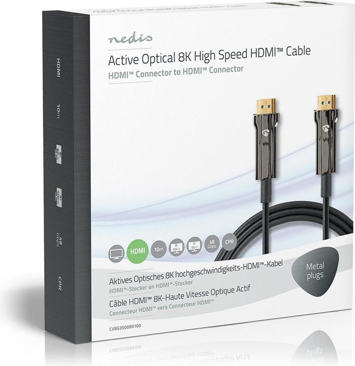 Produktbild Nedis High Speed??HDMI Kabel mit Ethernet| HDMI Stecker|| 8Ka60Hz| - Kabel - Digital/D (10 m, HDMI)