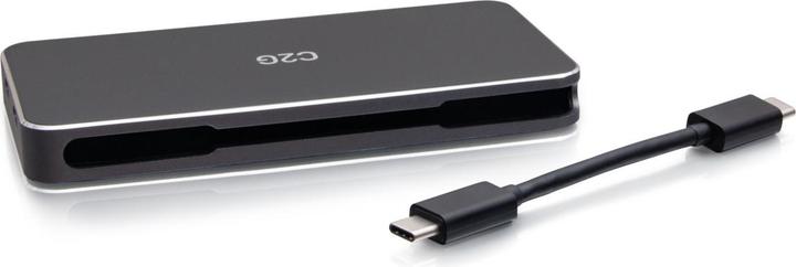 Produktbild C2G USB-C 7-in-1 Dual Display MST-Dockingstation mit HDMI, DisplayPort, Ethernet, USB und Power Deli (USB-C)