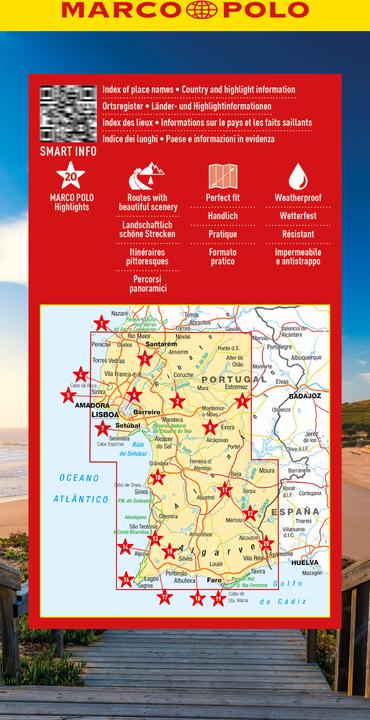 Actual product image Travel Map Algarve, Portugal South 1:200.000