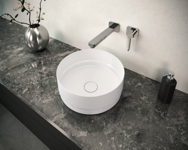 Immagine prodotto Kaldewei Vasca per lavabo Nueva 3191, rotonda, diametro 380 mm, senza sfioratore, 911206003 (502 mm, 481 mm)