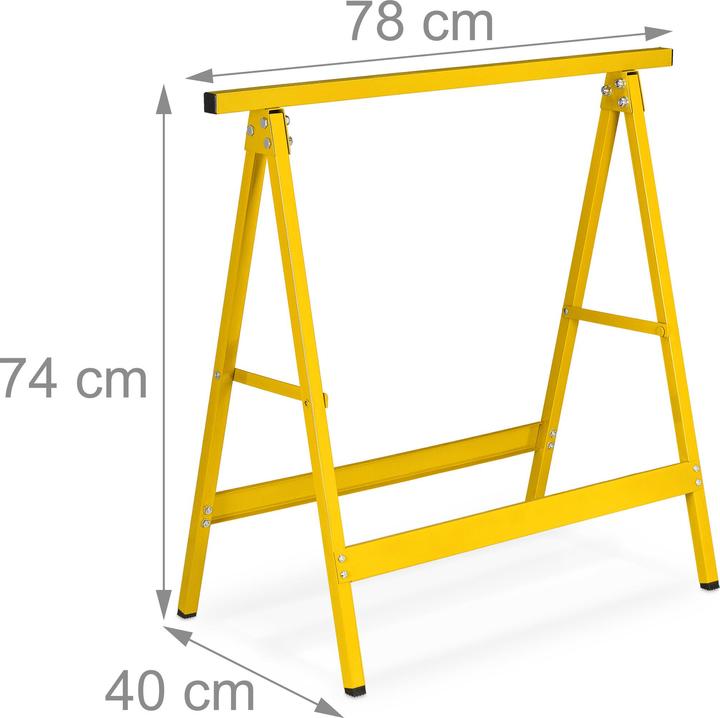 Actual product image Relaxdays 2x trestle (78 cm, 40 cm)