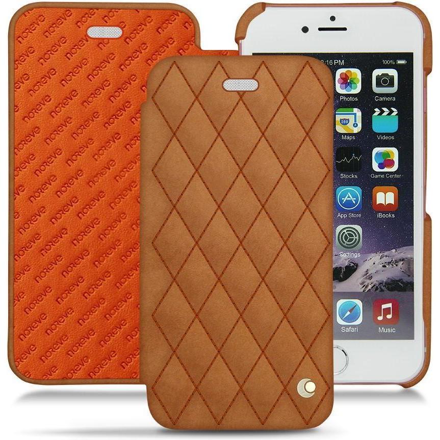 Noreve Lederschutzhülle horizontal (Apple iPhone 6s), Smartphone Hülle, Orange
