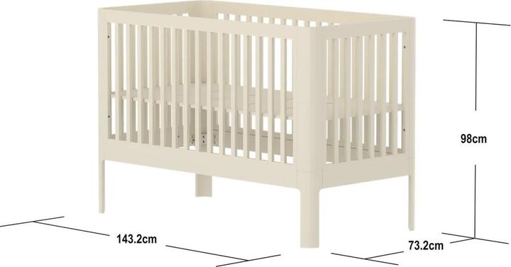 Image du produit Flexa Nova Babybett 70x140 cm Cream (70 x 140 cm)