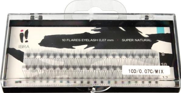 Actual product image Ibra Tufts Of False Eyelashes 10 D-0.07Mm C Mix (Artificial eyelashes)