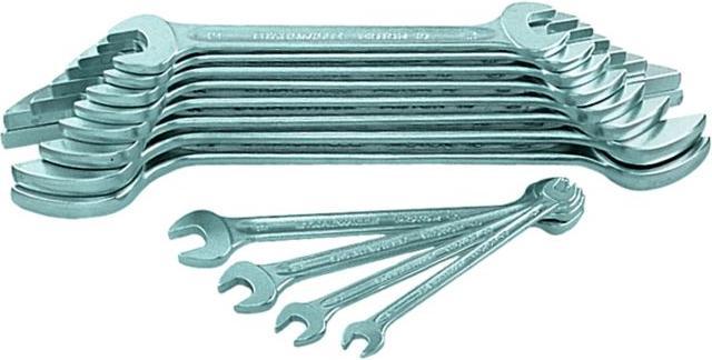 Actual product image Stahlwille Double open-end wrench set (9/16", 5/8", 15/16", 3/8", 5/16", 1 1/8", 7/8", 13/16", 3/4", 1/4", 1/2", 11/16", 7/16", 1 5/16")