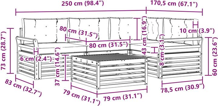 Produktbild vidaXL Outdoor-Sofa