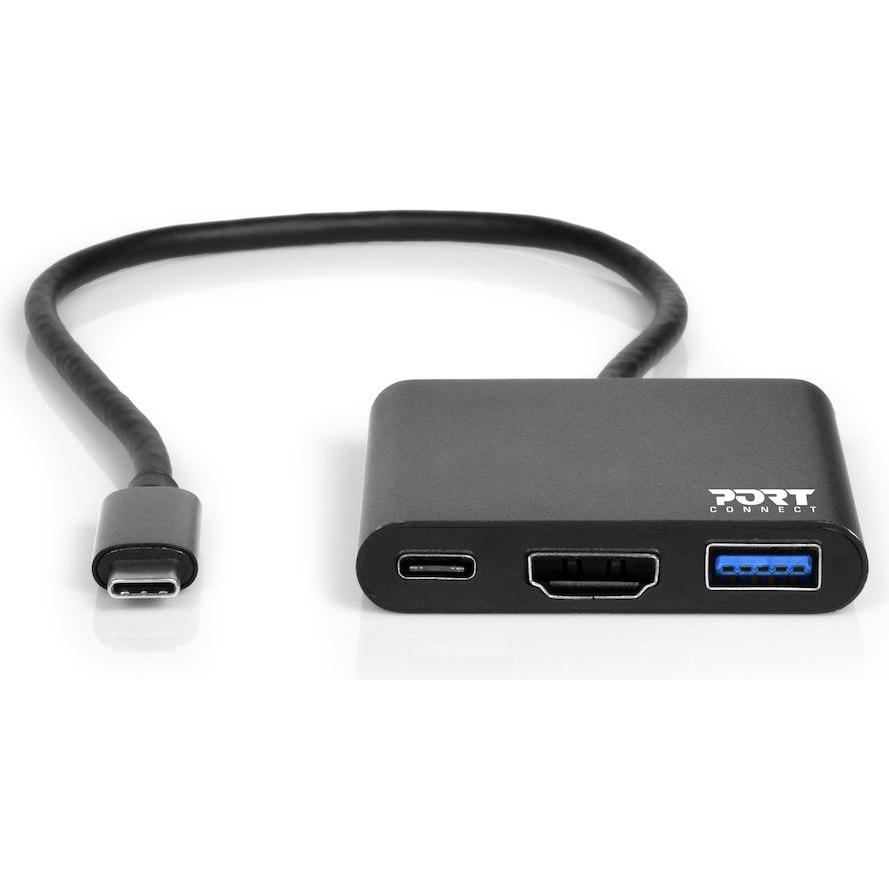 Thumbnail - Port Designs Mini (USB-C, 1 Ports), Dockingstation + USB Hub, Schwarz