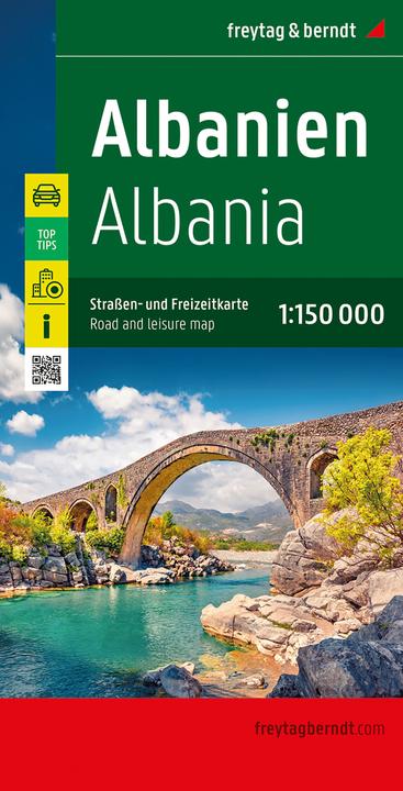 Albanien, Strassen- und Freizeitkarte 1:150.000, freytag & berndt