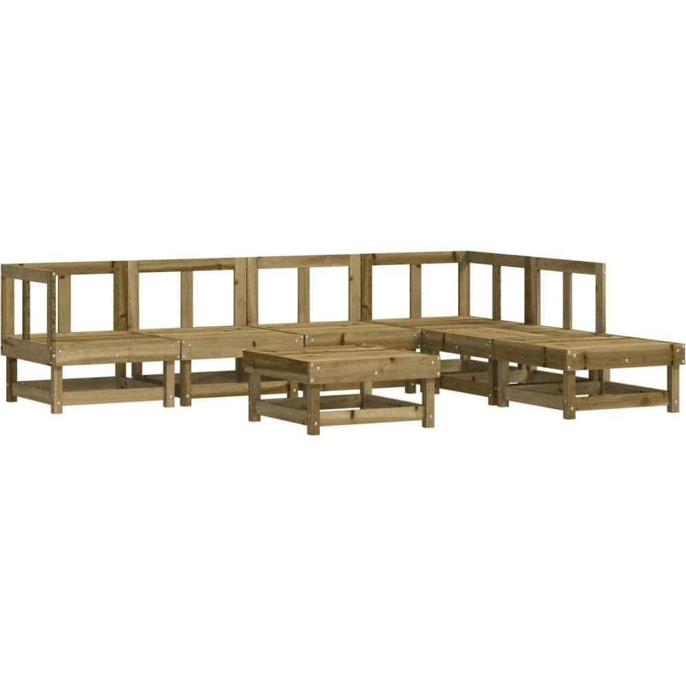 VidaXL, Gartenlounge, 7-tlg. Garten-Lounge-Set Kiefernholz Imprägniert,Material