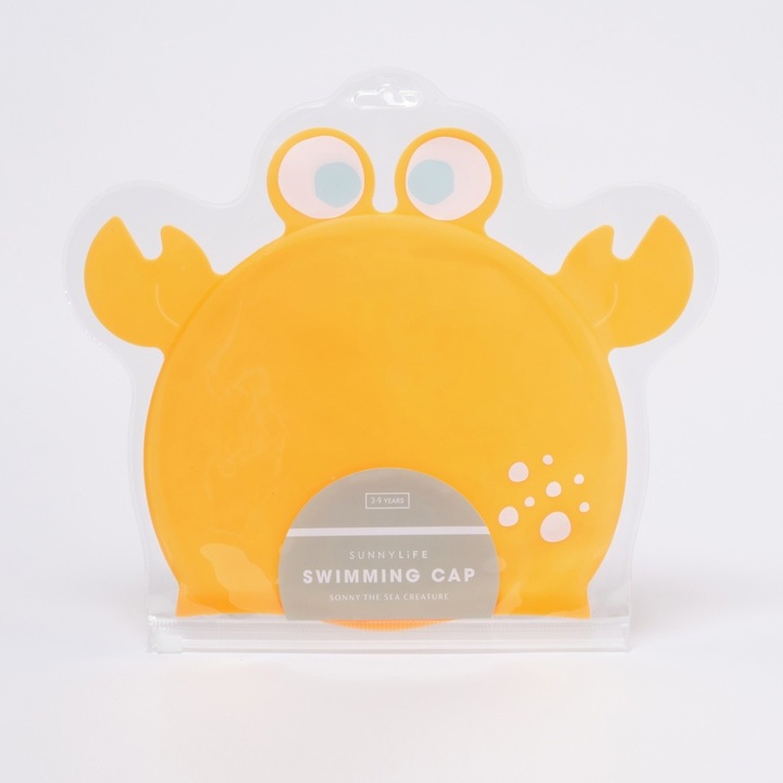 Actual product image Konjac Sponge SUNNYLIFE Sonny the Creature czepek basenowy Shaped Neon Orange
