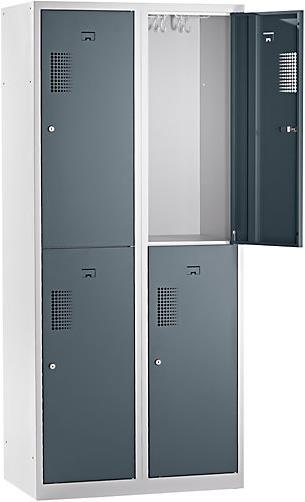 Actual product image eurokraft basic Locker, 4 compartments, width 800 mm (80 cm, 180 cm)