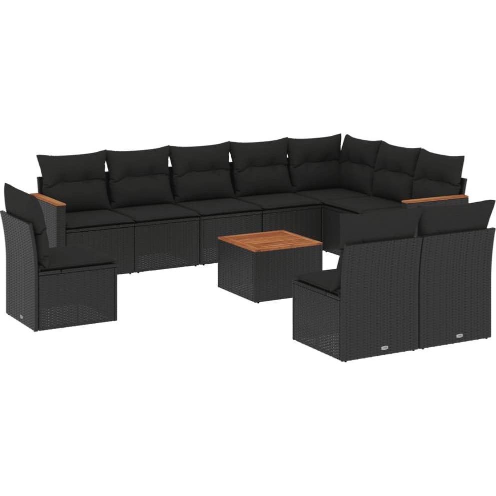 VidaXL, Gartenlounge, 10-tlg. Garten-Lounge-Set mit Kissen