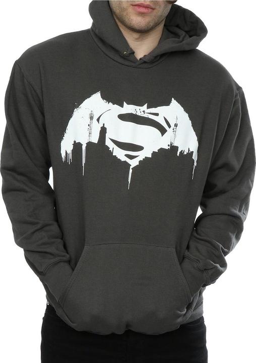 Actual product image Mens Batman v Superman Beaten Logo Hoodie (XL)
