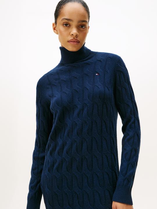 Produktbild Tommy Hilfiger Soft Wool Cable Roll-Nk Ls Dress (L)