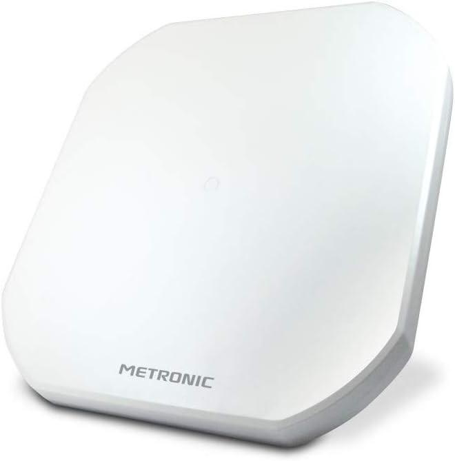 Image du produit Metronic Antenne satellite plate, réception numérique idéale, LNB double intégré, jumelle blanche (Antenne plate, DVB-S / -S2)