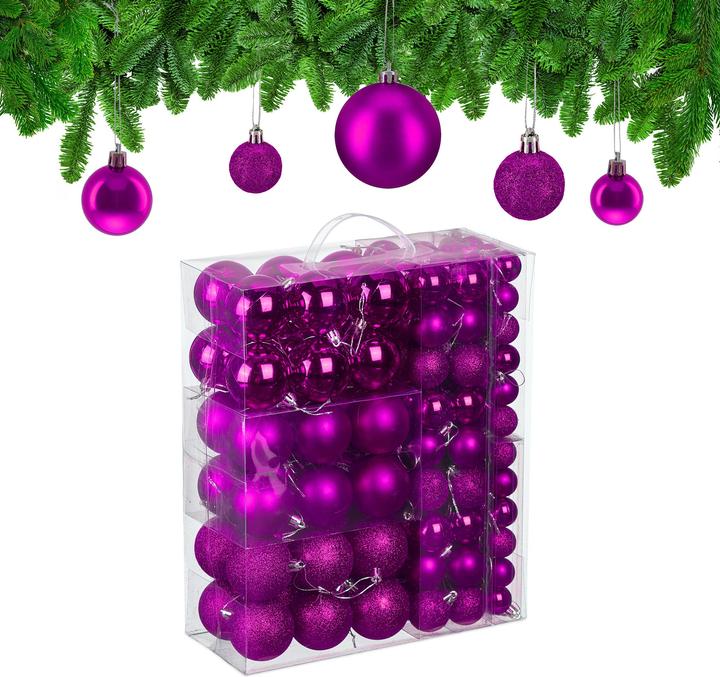 Immagine prodotto Relaxdays Weihnachtskugeln 138er Set (138 -parte)