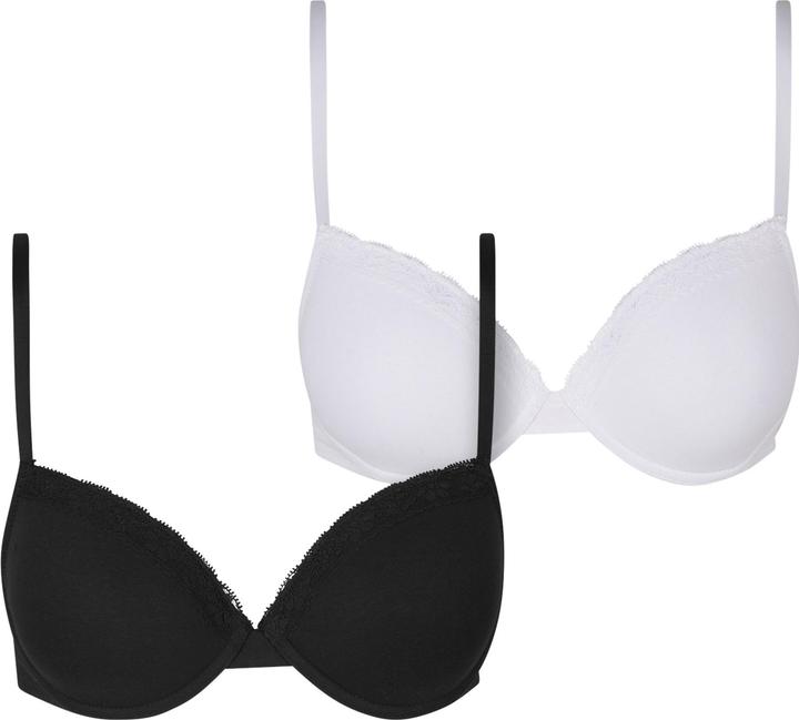 Produktbild Urban Classics Ladies Basic Cotton Bra Lace 2-Pack - 192973 (2er Pack, 75 B)