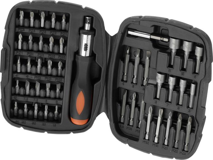 Black & Decker 45-delige handratelset (Hex, Kruisvormig PZ, Pin-torx)